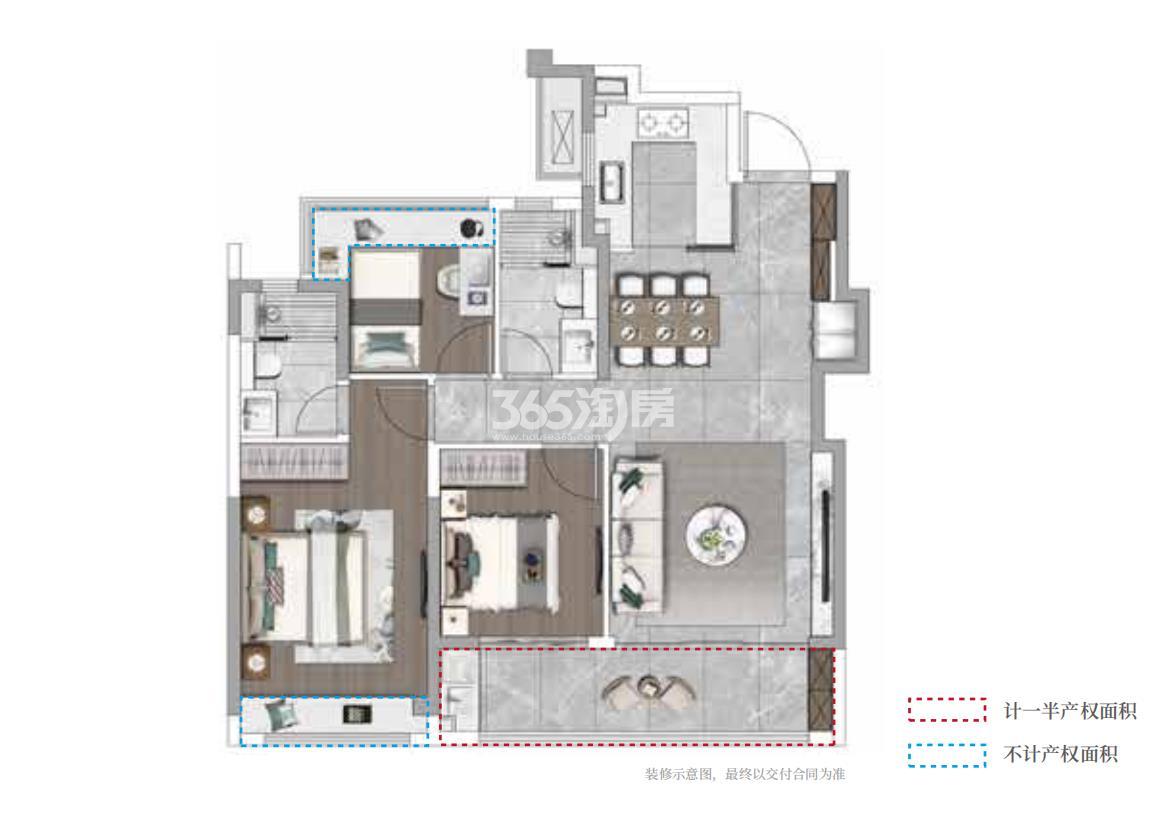 建发璞云建面约143㎡户型图_南京建发璞云_南京365淘房