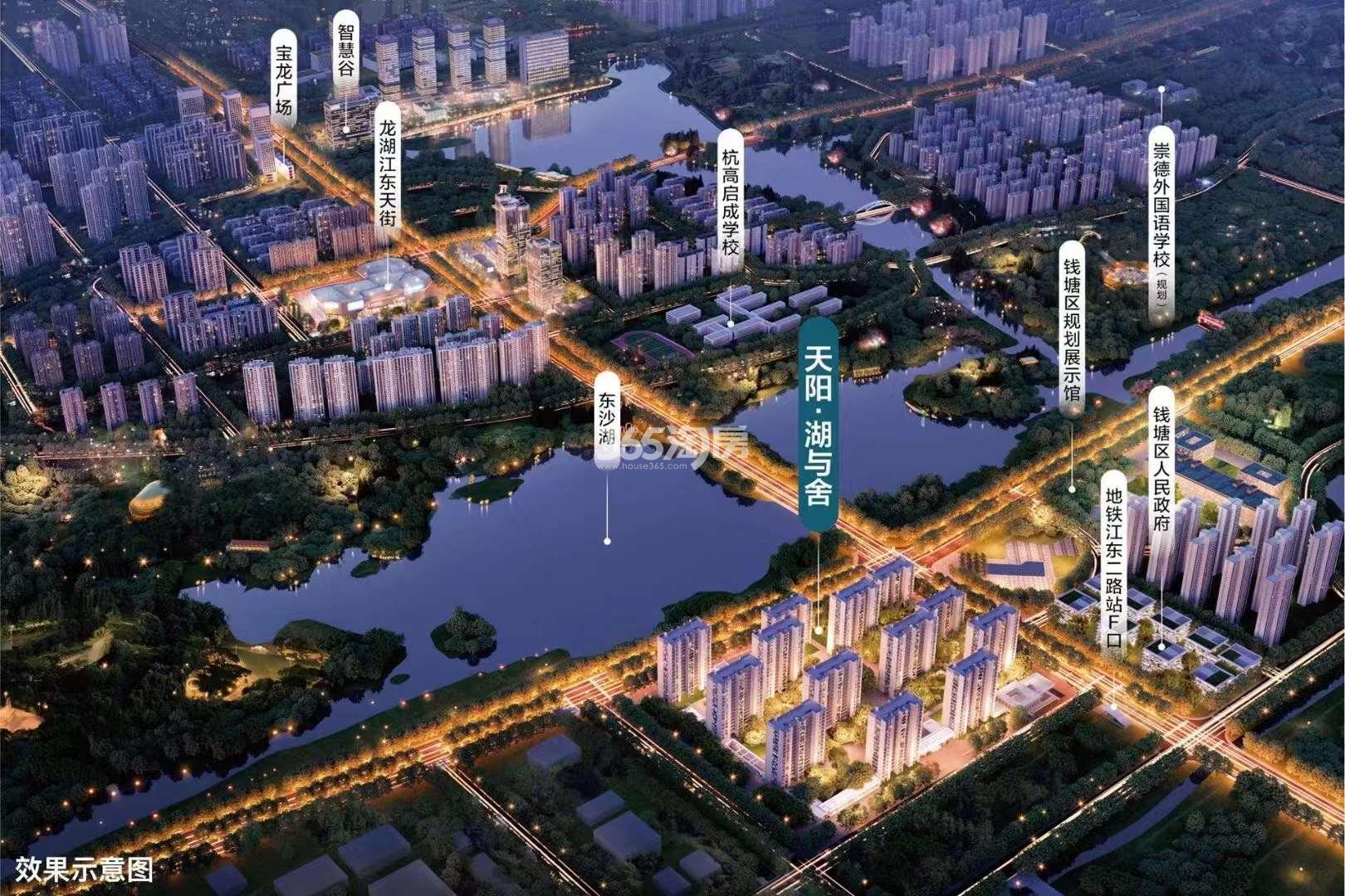 天阳湖与舍交通图