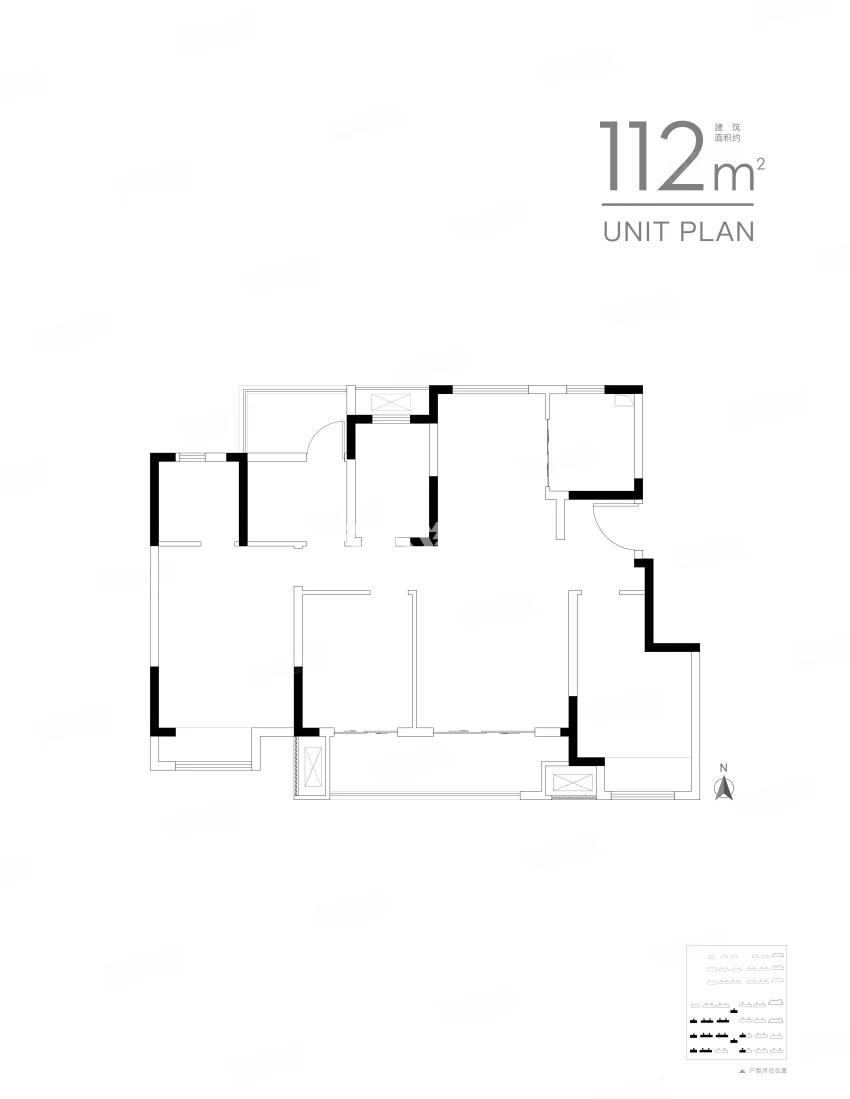都会理想花园112㎡户型图
