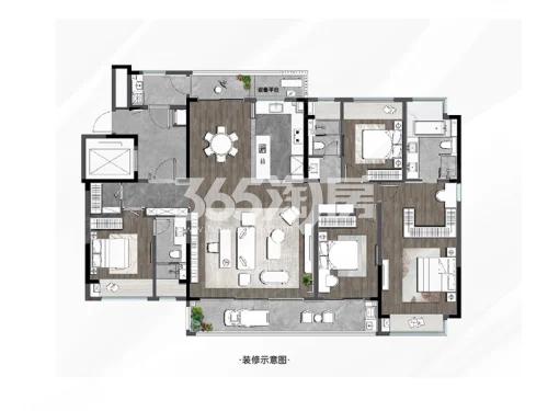 4室2厅3卫1厨220平米B户型