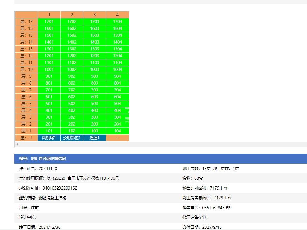 乐富强双湖湾3幢预售信息