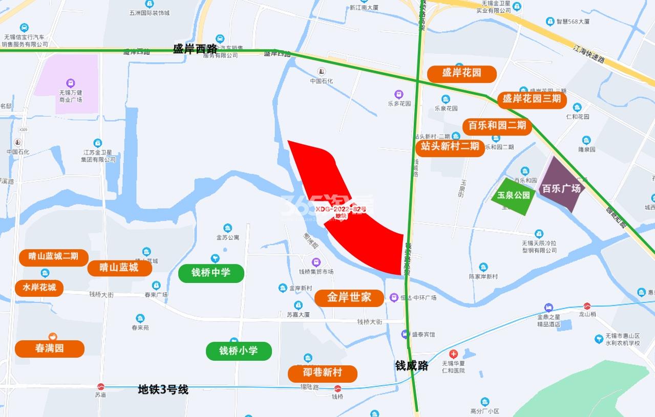 保利钱威路地块区位图