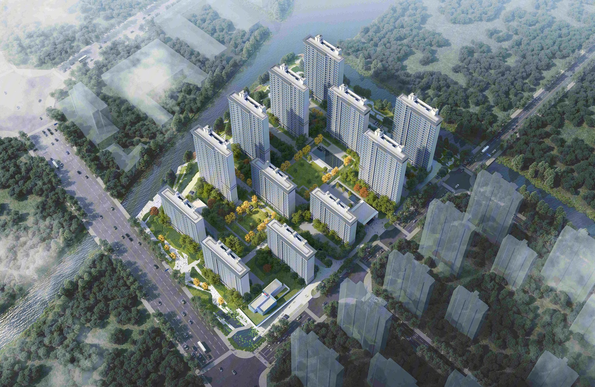 中建晴翠璟园鸟瞰图