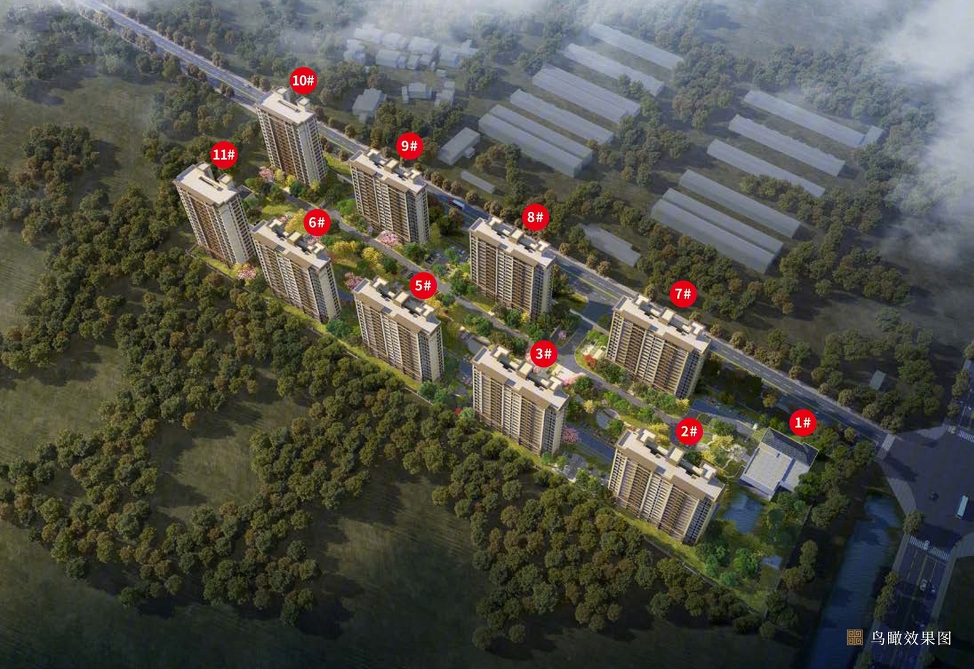 普禧观雲鸟瞰图