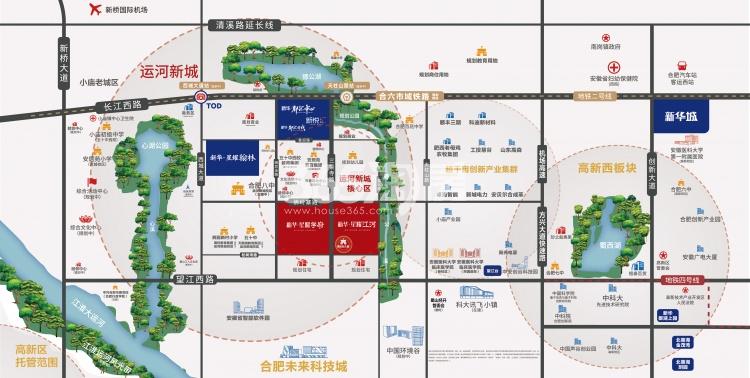 新华星耀学府交通图