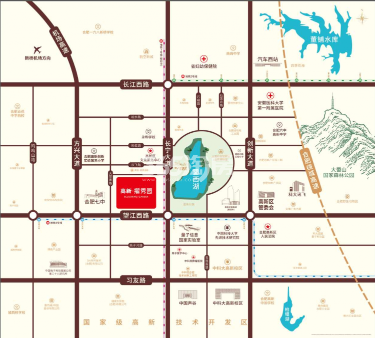 高新擢秀园交通图