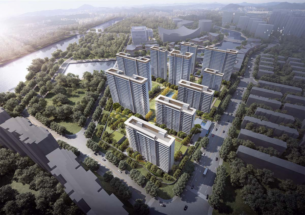 仁恒龙湾鸟瞰图