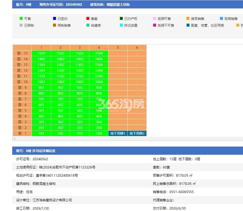 中海悦府8幢预售信息