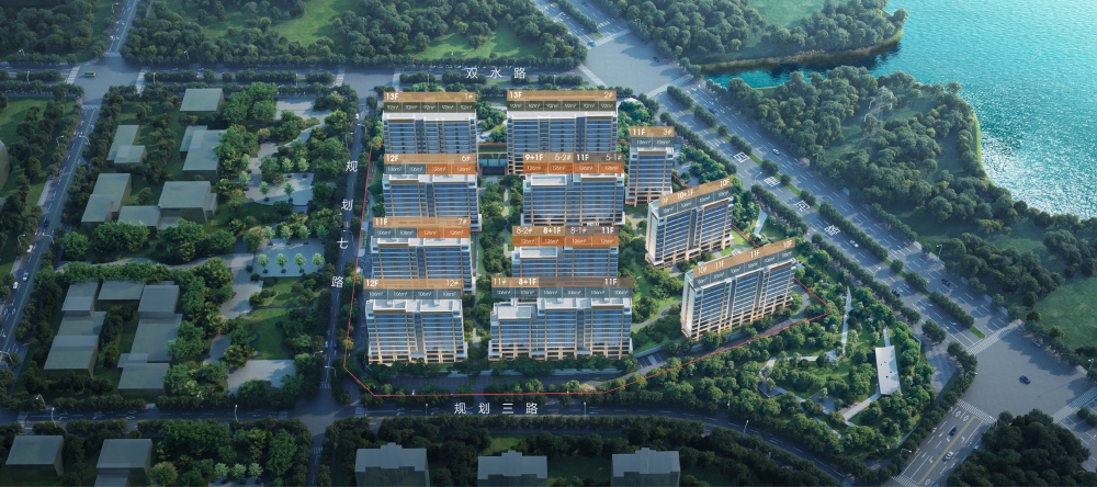 悦映青川万科庐阳城市更新鸟瞰图