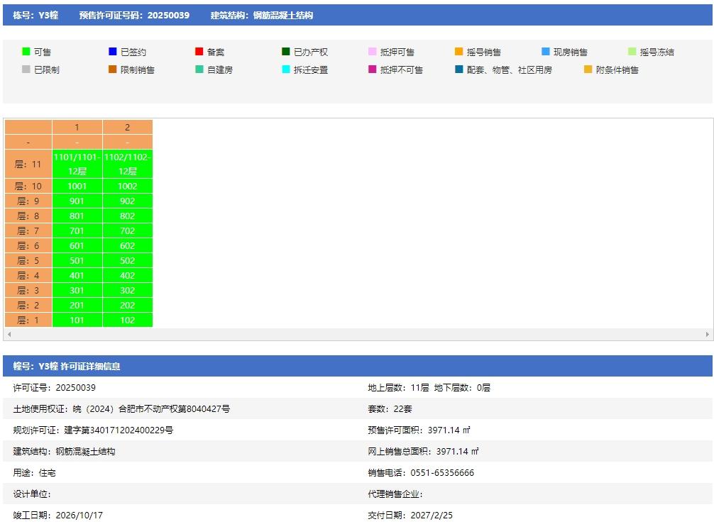 绿城锦海棠Y3幢预售信息