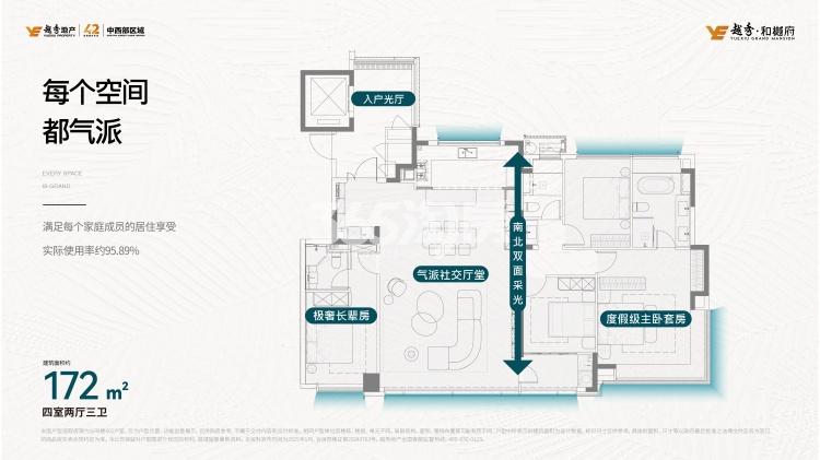 越秀·和樾府172㎡户型图