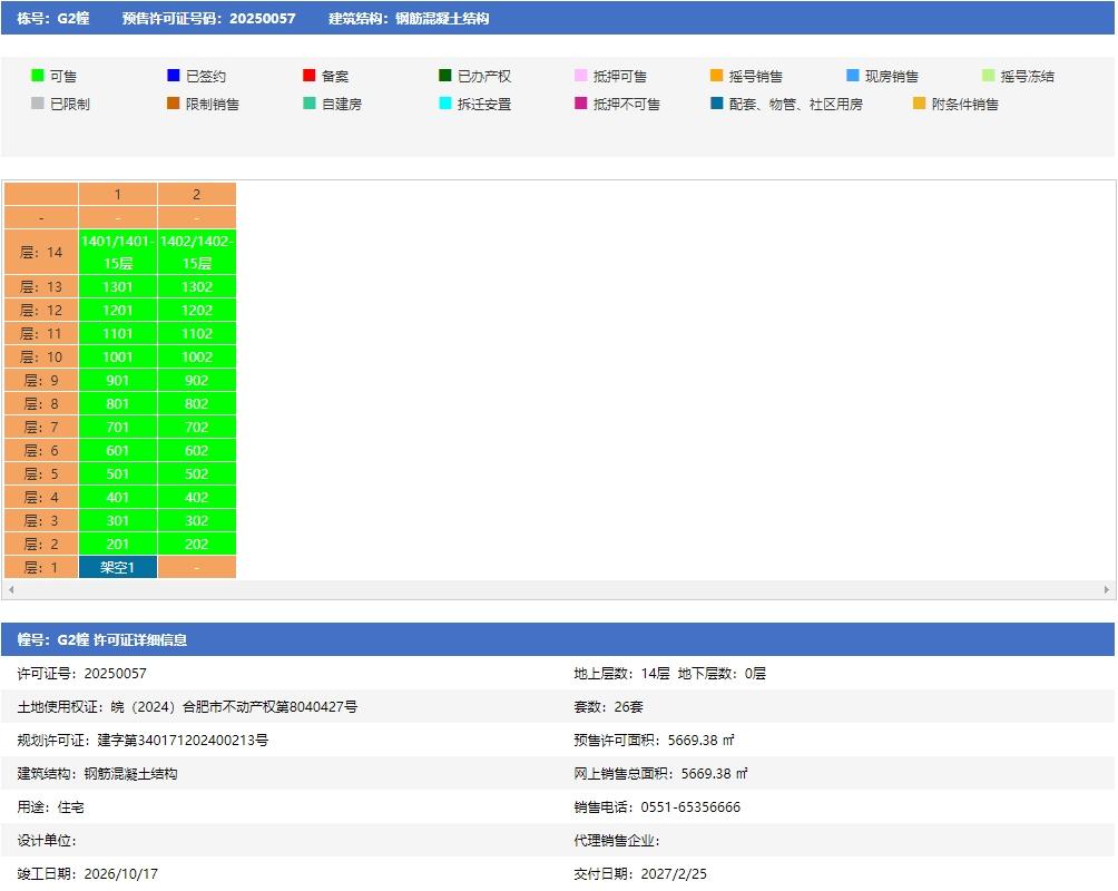 绿城锦海棠G2幢预售信息