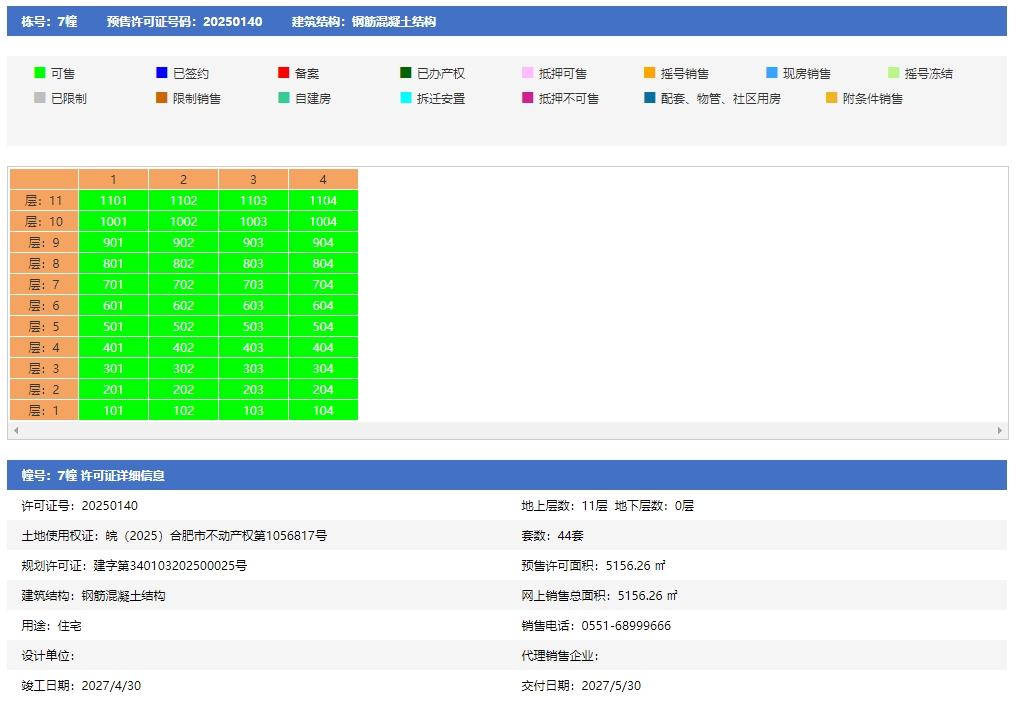 悦映青川7幢预售信息