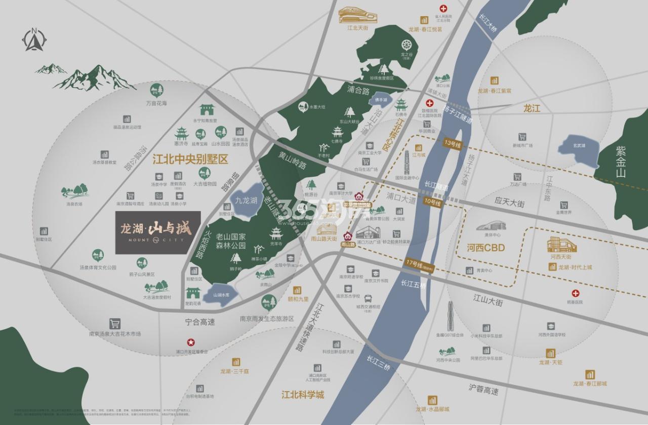 龙湖山与城交通图