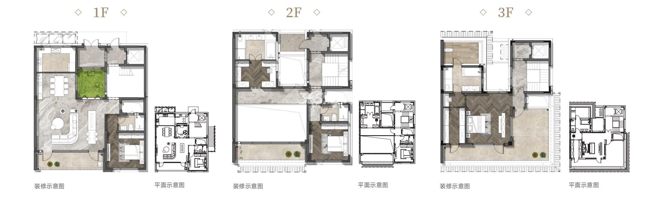 别墅B 建面约310㎡3室2厅4卫
