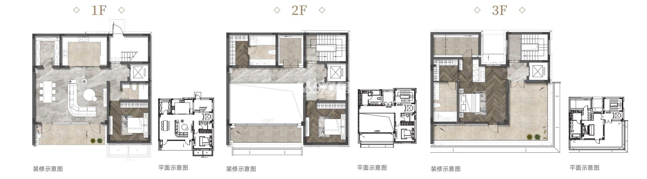 别墅A 建面约270㎡3室2厅4卫