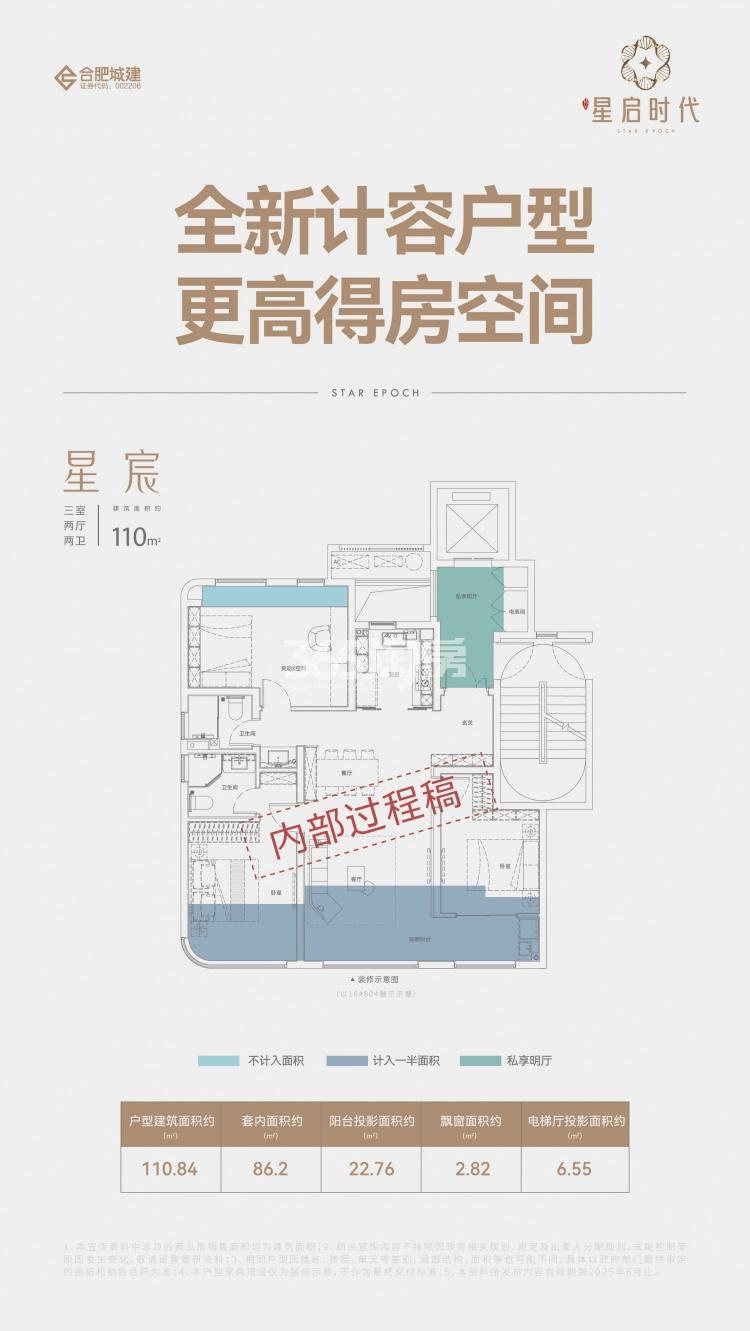 城建·星启时代110㎡户型图