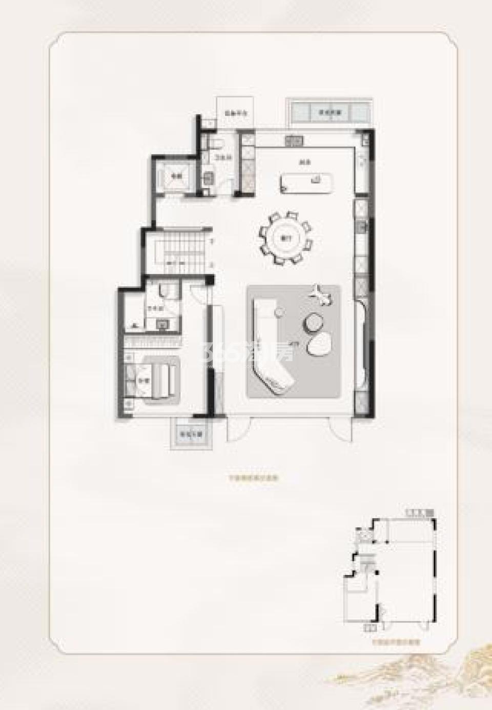 绿城·逸庐建面约380平下叠户型图