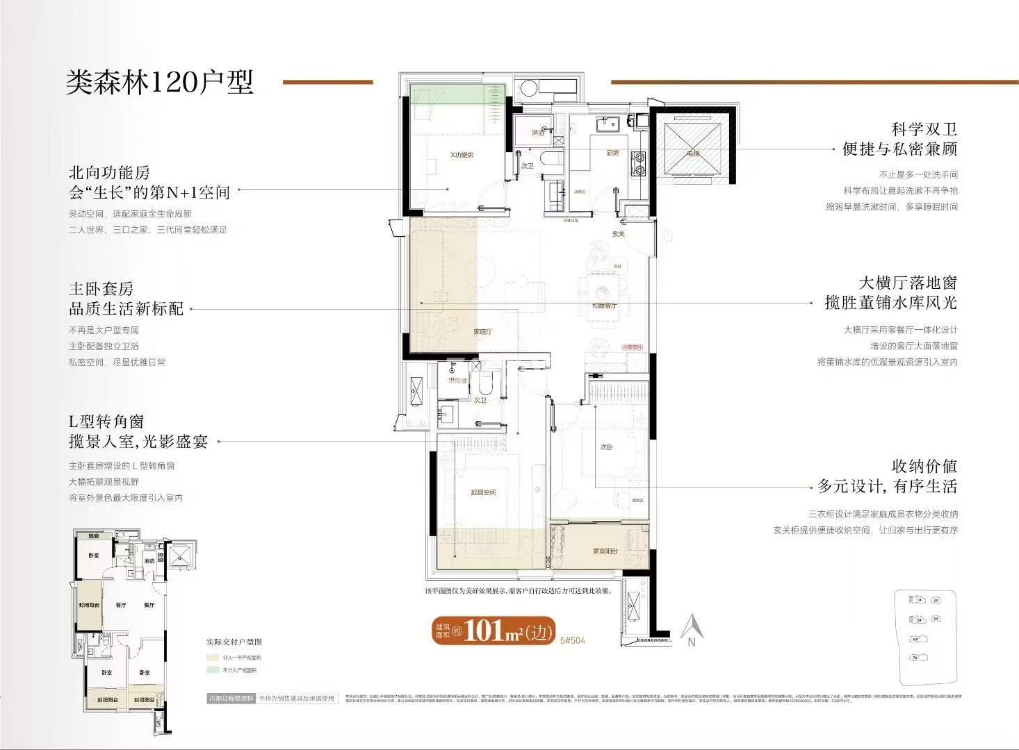 庐阳国投LY202404号地块101㎡边户户型