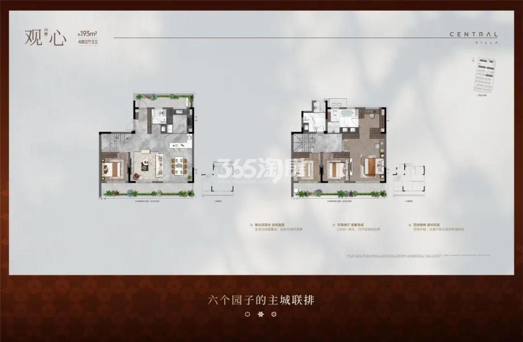 中叠 建筑面积约193平方户型