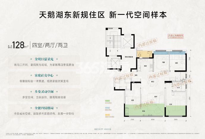 中海未来之境128㎡户型图