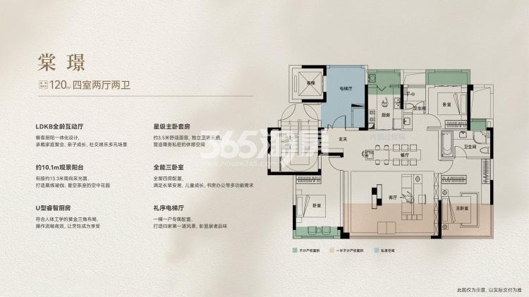 华纺东华棠颂120㎡户型图